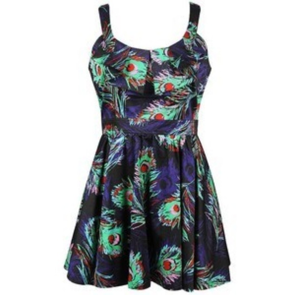 Forever 21 Dresses & Skirts - Short Peacock Print Dress/Tunic